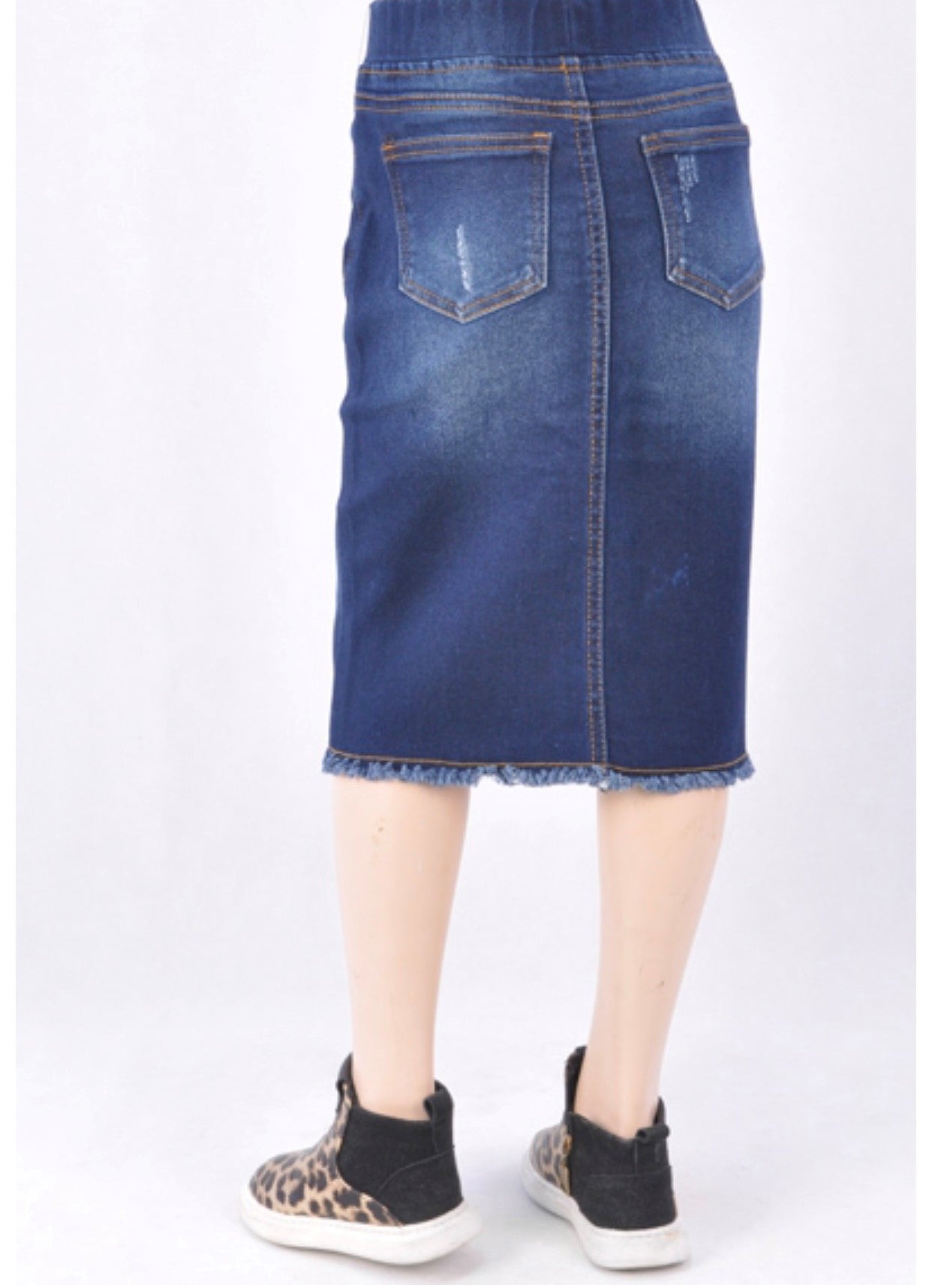 The "Carlee" Mommy and Me Girls Denim Skirt