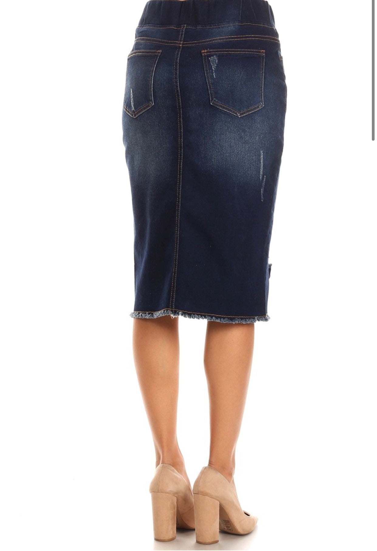 The "Carlee" Mommy and Me Ladies Denim Skirt